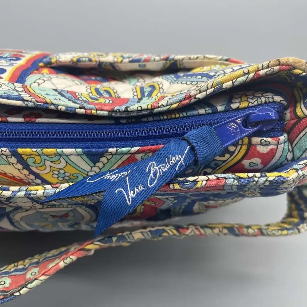 Vera Bradley Shoulder Bag Womens Multicolor Marina Paisley Floral Purse Clean